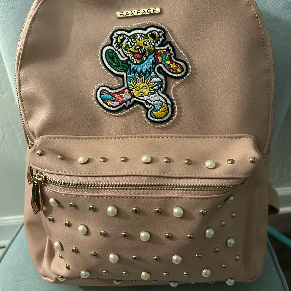 Grateful Dead Bear Backpack with faux pearls - Rampage Backpack NEW